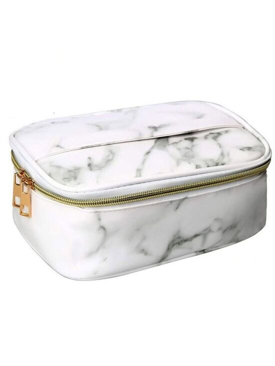 Handbags - cute faux marble pattern makeup bag
